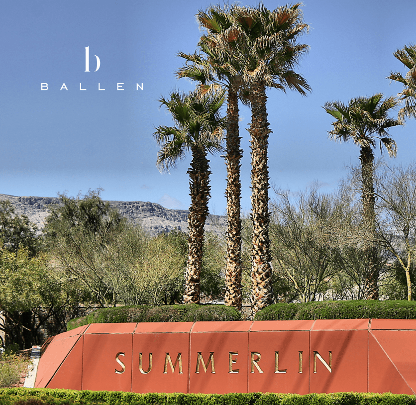Summerlin Sign and Trees with Ballen Homes Logo