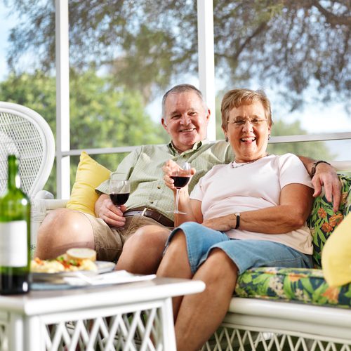 Couple Relaxing on the Porch in Sun City Las Vegas