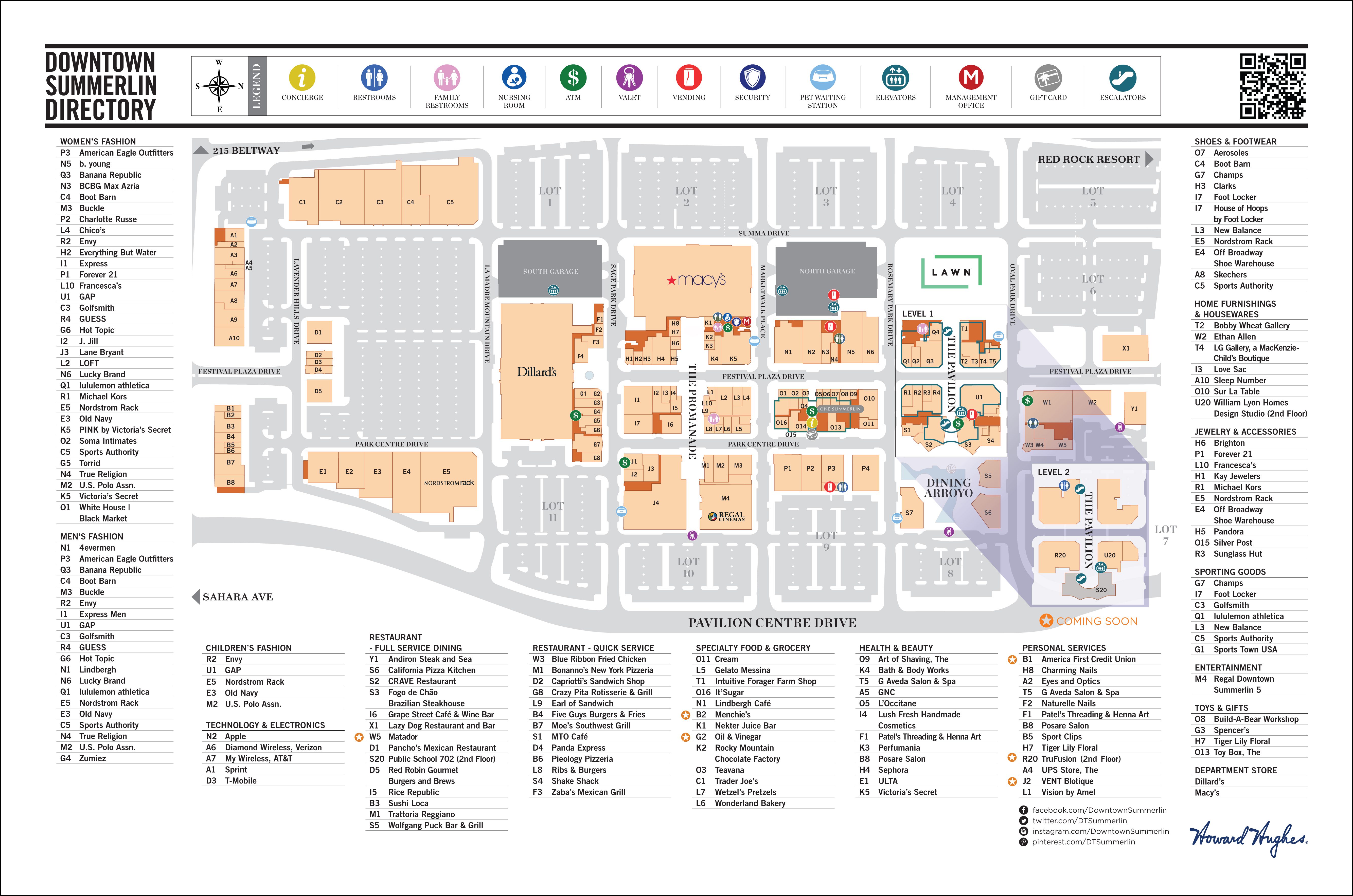 Map Of Downtown Summerlin 