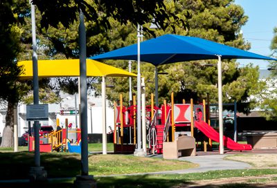 Huntridge Circle Park and Veteran's Memorial in the Huntridge neighborhood in the 89104 zip code of Las Vegas