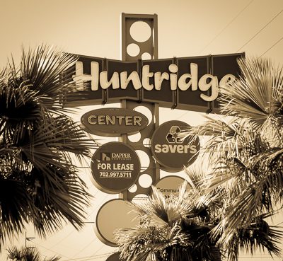 The Huntridge Shopping Center in the Huntridge neighborhood in the 89104 zip code in Las Vegas