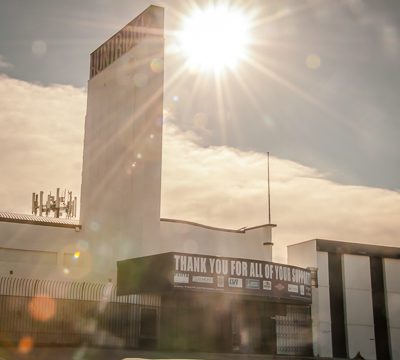 Huntridge Theater at sunset in Las Vegas 