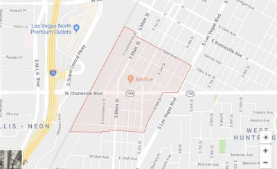 Map of the Las Vegas Arts District