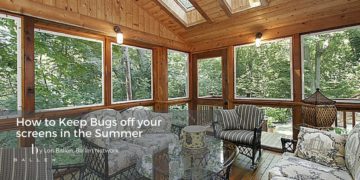 A beautiful enclosed patio in a forest area or area with plenty of trees