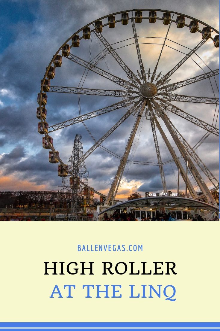 image of a large carousel like the high roller at the link and words say high roller at the linq