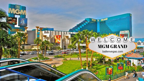 MGM Grand Las Vegas on the corner of Las Vegas Boulevard and Tropicana Avenue