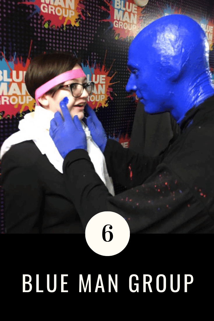 The Blue Man Group Las Vegas is an energetic and mesmerizing performance that happens twice every night at the Luxor Hotel Las Vegas. The Blue Man Group consists of three men who are covered in shiny cobalt blue paint. 