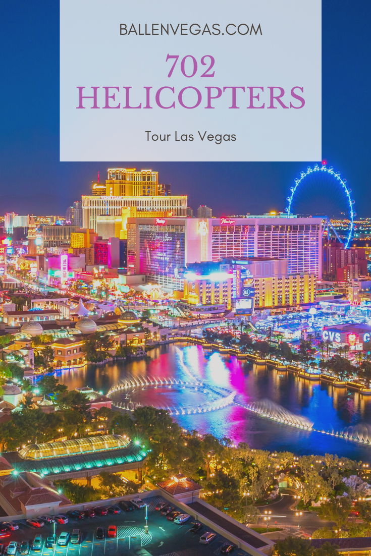 Flying high above the dazzling lights of the Las Vegas Strip, 702 Helicopters provides breathtaking tours with panoramic views of the Las Vegas cityscape. Enjoy day and night tours while the helicopters head directly toward downtown, finding perfect photo opportunities of such landmarks as Fremont Street, the Bellagio, and the Eiffel Tower at Paris Las Vegas. If you'd appreciate a longer tour, you can fly to Red Rock Canyon National Conservation Area, appreciating a sweeping view of the gnarled, crimson formations that give Red Rock its name.