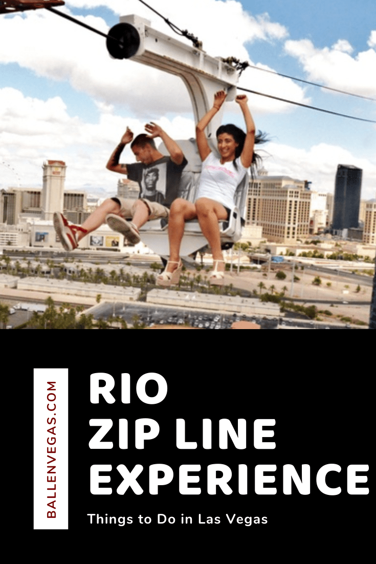 Stretched between the two Rio skyscrapers, the zipline at the Rio Las Vegas sends zip liners on a breathtaking ride as they fly above the neon playground of The Las Vegas Strip. 