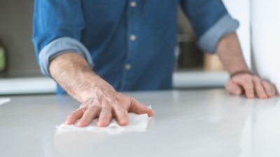 Here are some reasons you should stay away from oven cleaners for your kitchen countertops and choose a cleaner for the counter's material.