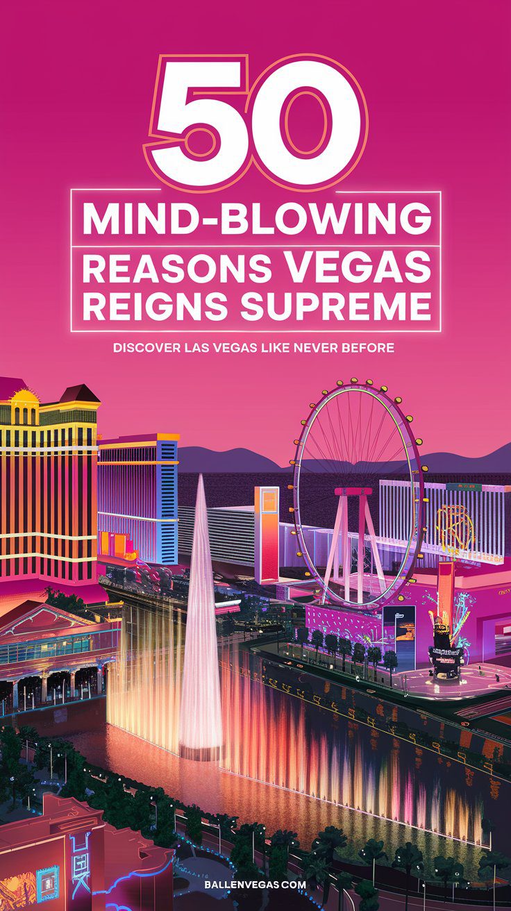 Las Vegas isn’t just a city—it’s an adventure that combines dazzling lights, world-class entertainment, and breathtaking natural beauty. It’s a place where indulgence, culture, and excitement collide, offering something for everyone. Here are 50 reasons why Las Vegas stands out as the best city in the world.