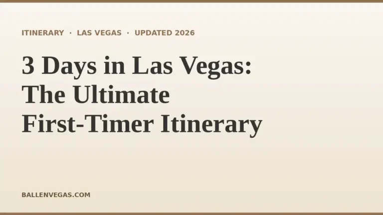 3 Days in Las Vegas: The Ultimate First-Timer Itinerary title card