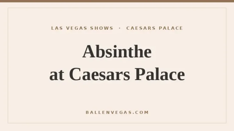 Absinthe at Caesars Palace Las Vegas