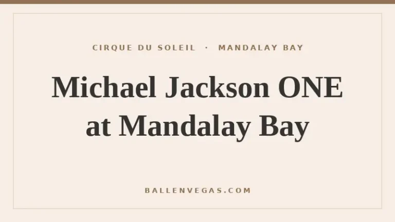 Michael Jackson ONE by Cirque du Soleil at Mandalay Bay Las Vegas
